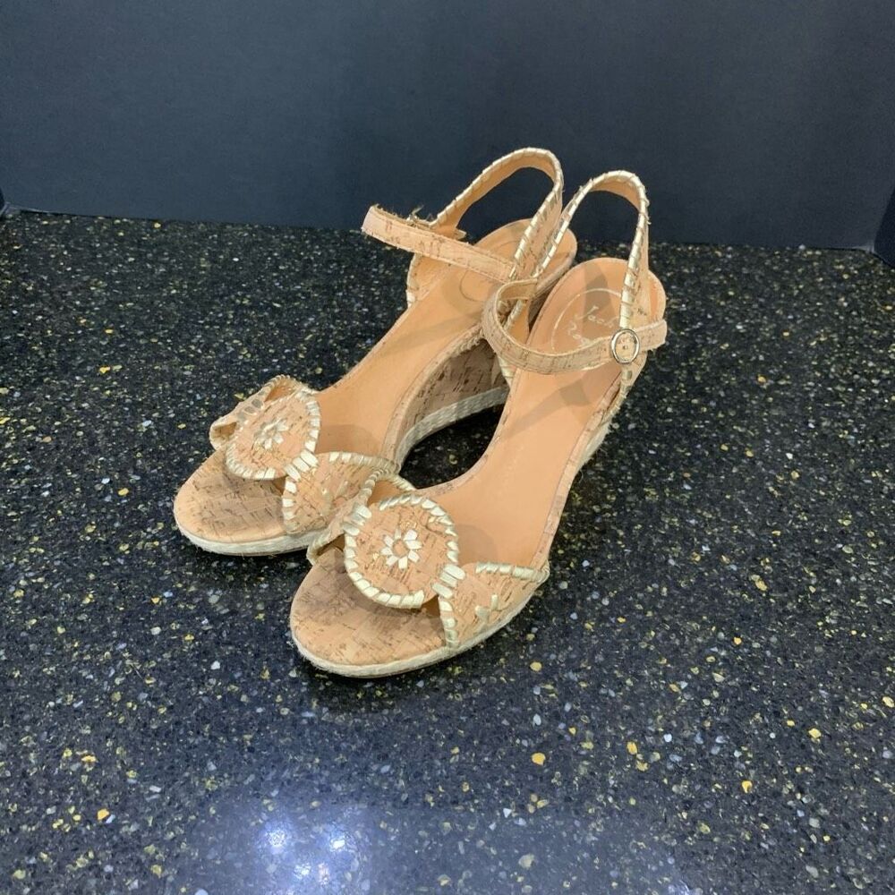 Jack Rogers Clare Cork Wedge Sandals | Women's Size 8